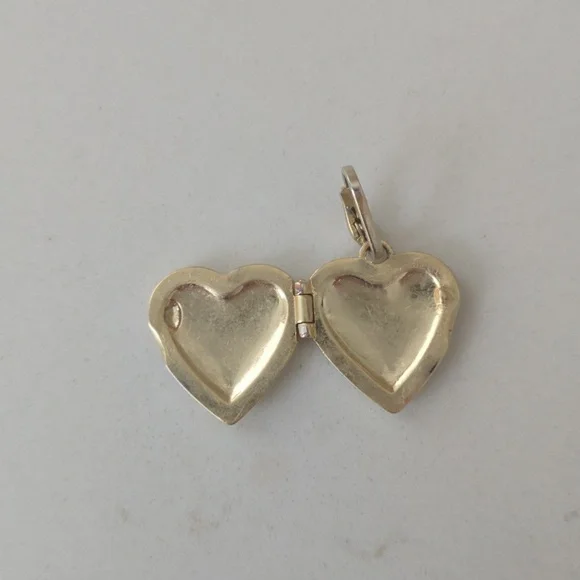 Clare V. X EVERY MOTHER COUNTS Heart Locket Charm Vintage Gold - Picture 6 of 8